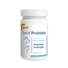 Dolvit Probiotic - Probiotyk i prebiotyki i wspomagające prawidłowe funkcjonowanie przewodu pokarmowego 60 tab.