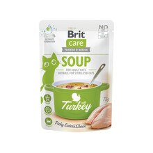 Brit Care Cat Soup with Turkey - mokra karma dla kotów dorosłych, saszetka 75g