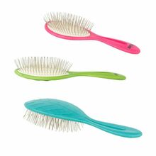 BASS BIO-FLEX Alloy Teal Leaf Shape Brush - ekologiczna szczotka ze skrobi kukurydzianej, wzór liścia