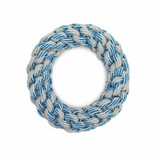 BARRY KING Gruby pierścień ze sznurka, biało-niebieski, 18 cm