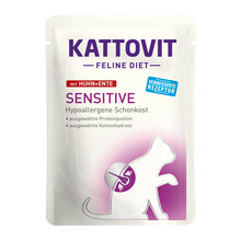 KATTOVIT SENSITIVE kurczak/kaczka - mokra karma dla kotów 85g