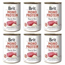 BRIT Monoprotein PAKIET 6x400g Beef & Rice - mokra karma dla psa
