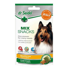 DR SEIDEL - smakołyki na MIX 2w1 dla psów na piękną sierść & świeży oddech 90g