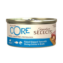 Wellness Signature Selects Flaked Tuna karma mokra, dla dorosłych kotów tuńczyk i krewetki 79g puszka