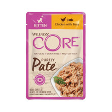 Wellness Core Purely Pate Kitten - karma mokra, dla kociąt z kurczakiem i tuńczykiem 8x85g saszetki