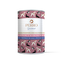 PERRO Gourmet Królik z marchewką - Monobiałkowa karma mokra dla psów, puszka 400g