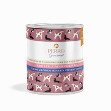 PERRO Gourmet Królik z marchewką - Monobiałkowa karma mokra dla psów, puszka 800g