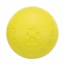 TRIXIE Piłka kauczukowa w łapki, żółta 7,5 cm - zabawka dla psa