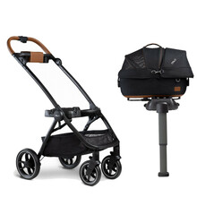TAVO Zestaw 3w1 Maeve Onyx S + Roscoe - Wózek dla psa + gondola z bazą ISOFIX, kolor onyx, rozmiar S