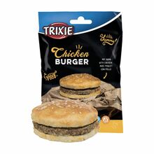 TRIXIE Chicken Burger, przysmak dla psa, 9 cm, 140 g, kurczak i skóra naturalna