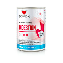 DISUGUAL Digestion Biała Ryba - karma dla psów dorosłych z problemami trawiennymi i przewlekłą niewydolnością trzustki, 400g