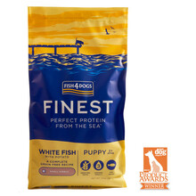 FISH4DOGS Finest White Fish Puppy - karma sucha dla szczeniąt ras dużych z białych ryb 6kg
