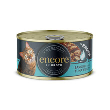 ENCORE Cat sardynka z tuńczykiem w bulionie - mokra karma dla kotów, 70g