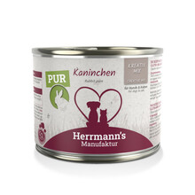 HERRMANN'S Manufaktur Kreativ Kaninchen Pur - karma mokra, dla dorosłych psów i kotów 100% królik