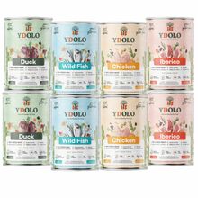 YDOLO MIX PAKIET 8x400g - karma mokra dla psów, kaczka, wieprzowina, kurczak i ryby