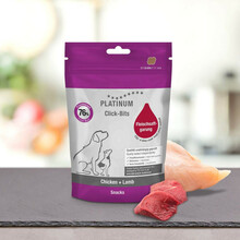 PLATINUM Click-Bits Chicken+Lamb - klasyczne przysmaki dla psa z kurczakiem i jagnięciną, 150g