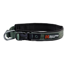 Non-Stop Dogwear Roam - Solidna, wyściełana obroża dla psa, zielona