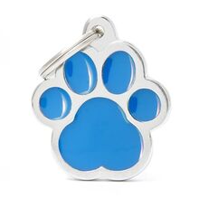 MY FAMILY-Z CHARMS - BLUE PAW - niebieska łapka - ADRESÓWKA DLA PSA