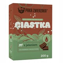 PAKA ZWIERZAKA - jeleń z zieloną herbatą - ciastka dla psa, 200g