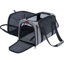 ZOLUX NOMAD L – torba transportowa z rozszerzaną przestrzenią – 48 × 30,5 × 30,5 cm