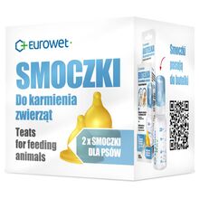 Eurowet – smoczki silikonowe dla szczeniąt – 2 sztuki