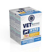 VET RESPONSE VETERINARY DIET HYPOALLERGENIC INDYK - Mokra karma dla kota 4x85g