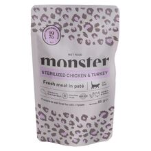 Monster Cat Sterilized - Mokra karma dla kota po sterylizacji - Red Meat - 85g