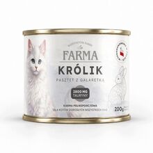 Farma - monobiałkowa karma mokra dla kota z królikiem - 200 g