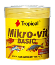 TROPICAL MIKROVIT BASIC - pokarm podstawowy dla narybku, 50ml