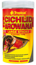 TROPICAL CICHLID & AROWANA LARGE STICKS - wybarwiający pokarm dla dużych pielęgnic i dorosłych arowan