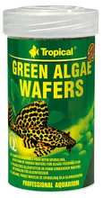 TROPICAL GREEN ALGAE WAFERS - roślinne, tonące wafelki ze spiruliną dla glonojadów