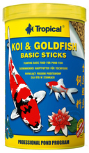 TROPICAL KOI & GOLDFISH BASIC STICKS - wieloskładnikowy pokarm dla ryb w stawkach ogrodowych