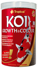 TROPICAL KOI GROWTH & COLOUR PELLET SIZE M - pokarm wybarwiający dla karpi koi i innych ryb stawkowych