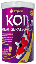 TROPICAL KOI WHEAT GERM & GARLIC PELLET SIZE M - pokarm podnoszący odporność dla karpi koi i innych ryb  stawkowych