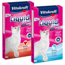 VITAKRAFT - CAT LIQUID SNACK - Karma uzupełniająca dla kotów, 6 x 15g